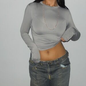 grey SKIMS inspired top 🩶